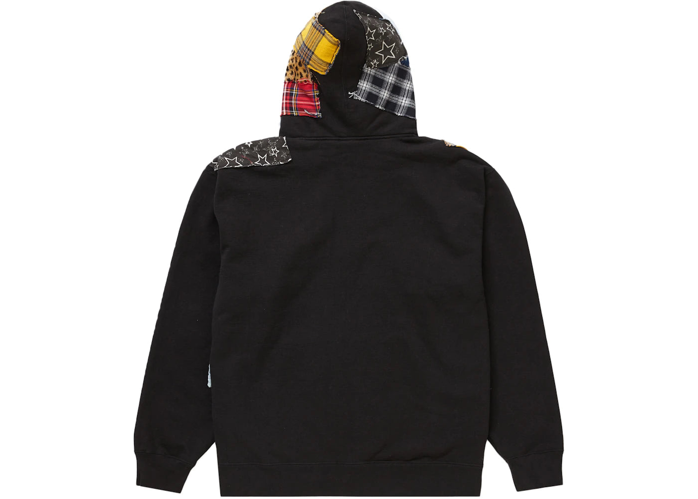 Supreme Patchwork Zip Up Hooded Sweatshirt Black - vue secondaire B