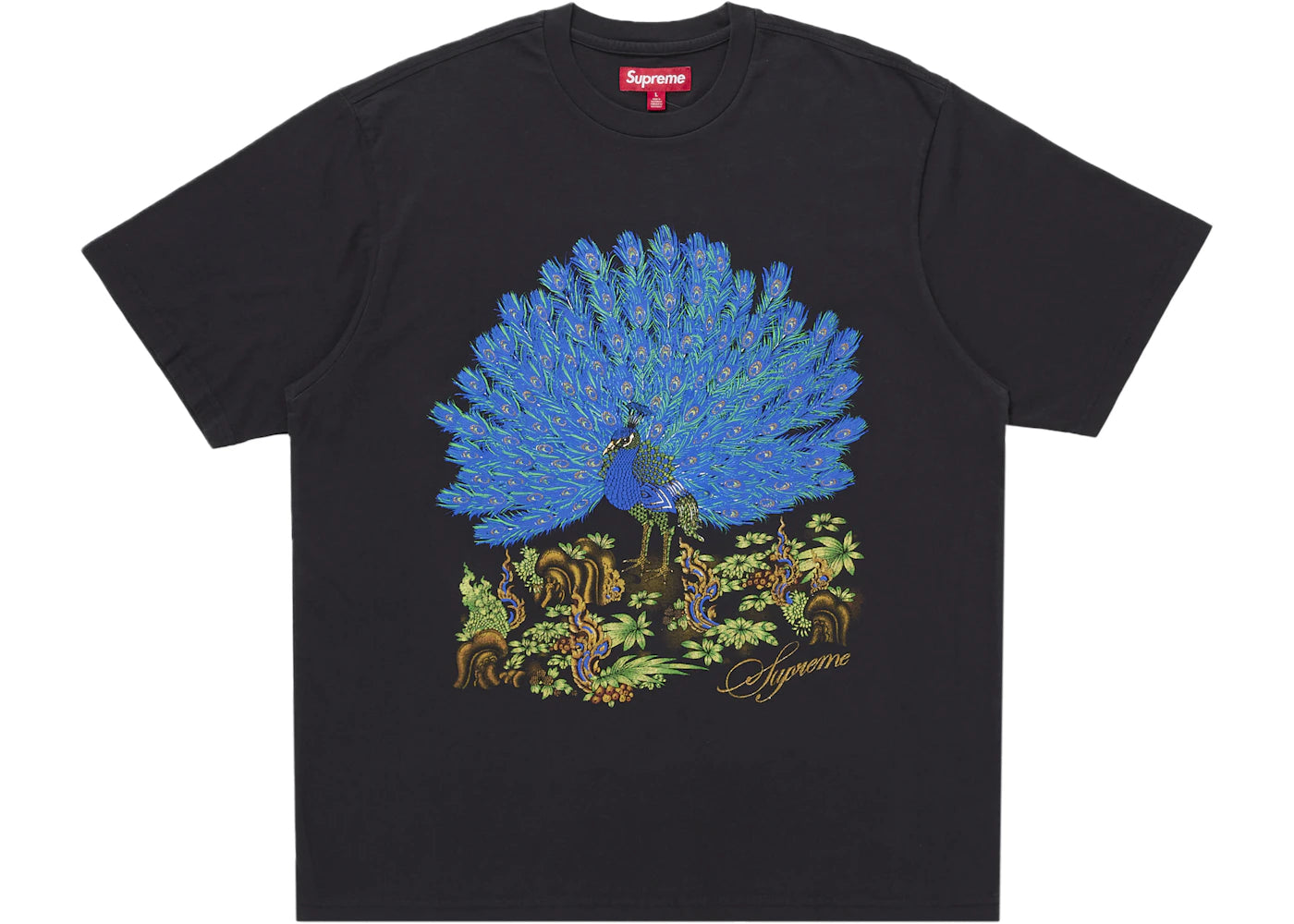 Supreme Peacock S/S Top Black - vue secondaire A