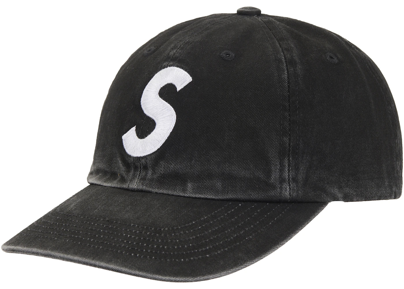 Supreme Pigment Coated 2-Tone S Logo 6-Panel Black - vue secondaire A