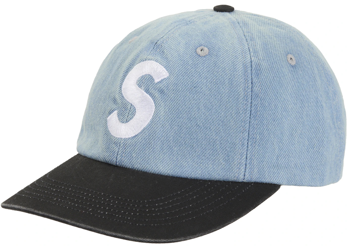 Supreme Pigment Coated 2-Tone S Logo 6-Panel Denim - vue 360