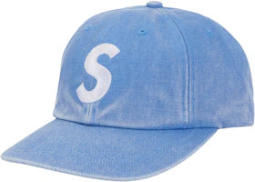 Supreme Pigment Coated S Logo 6-Panel Cap (SS26) Light Blue - vue 360