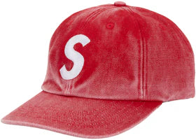 Supreme Pigment Coated S Logo 6-Panel Cap (SS26) Red - authentic Supreme product