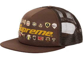 Supreme Pins Mesh Back 5-Panel Brown