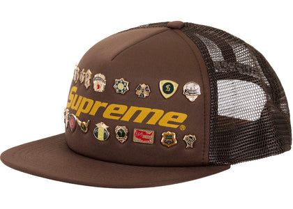 Supreme Pins Mesh Back 5-Panel Brown - product view 2