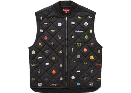 Supreme Pins Quilted Work Vest Black sneakers - authentic Supreme shoes