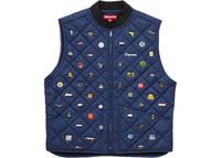 Supreme Pins Steppweste Marineblau