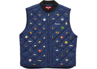 Supreme Pins Steppweste Marineblau