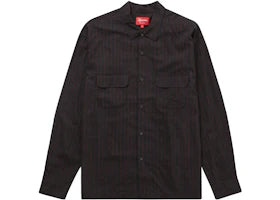 Supreme Pinstripe Linen Shirt Black - vue 360