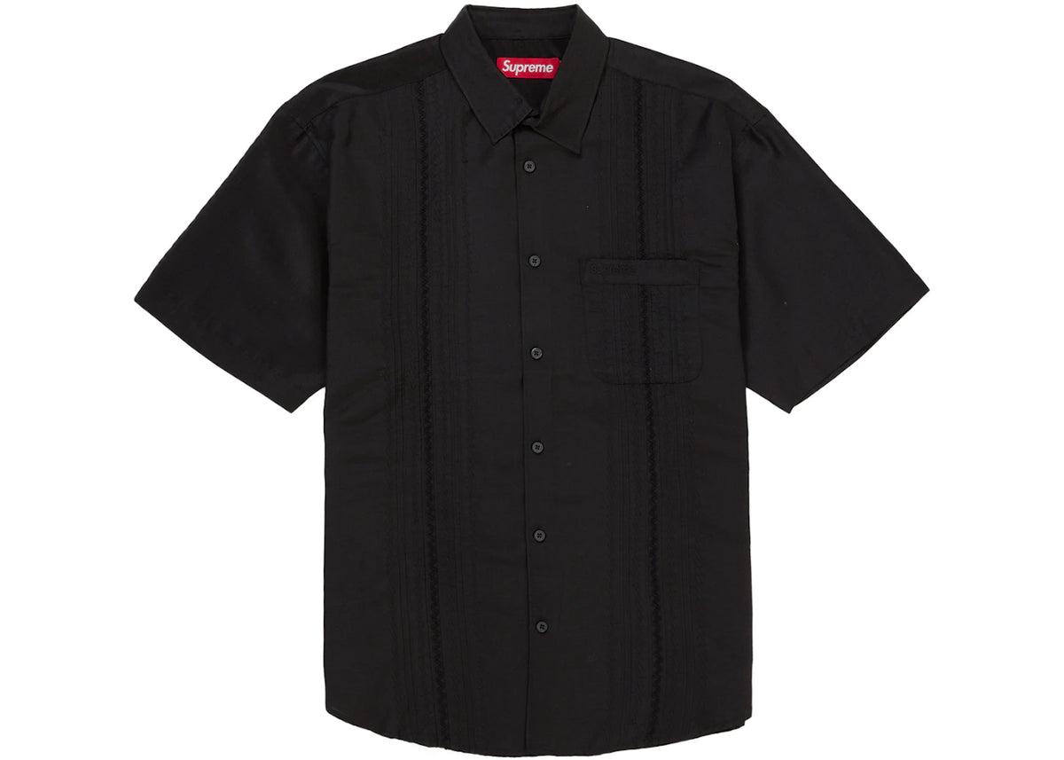 Supreme Pintuck S/S Shirt Black - vue 360