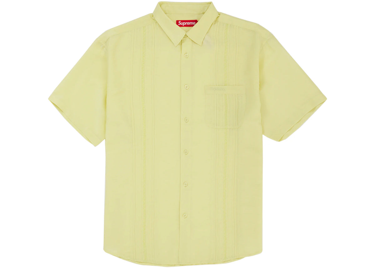 Supreme Pintuck S/S Shirt Lime - vue secondaire A