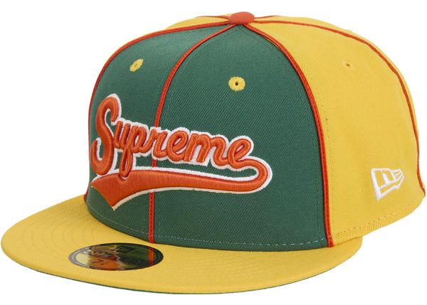 Supreme x New Era Piping Script Logo Cap Yellow sneakers - authentic Supreme shoes