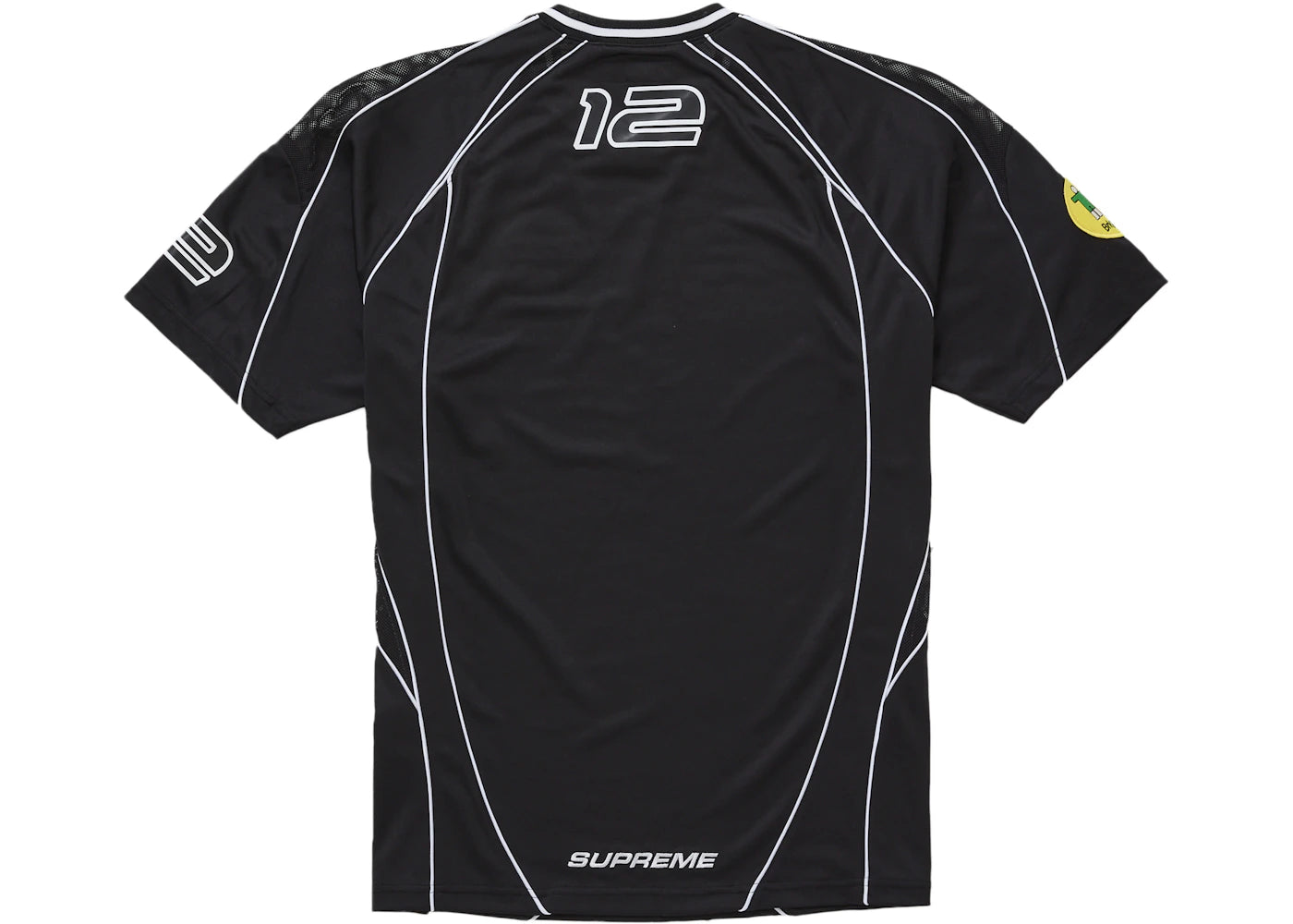 Supreme Piping Soccer Jersey Black - vue secondaire B
