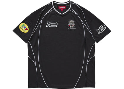 Supreme Piping Soccer Jersey Black - apparel view 2