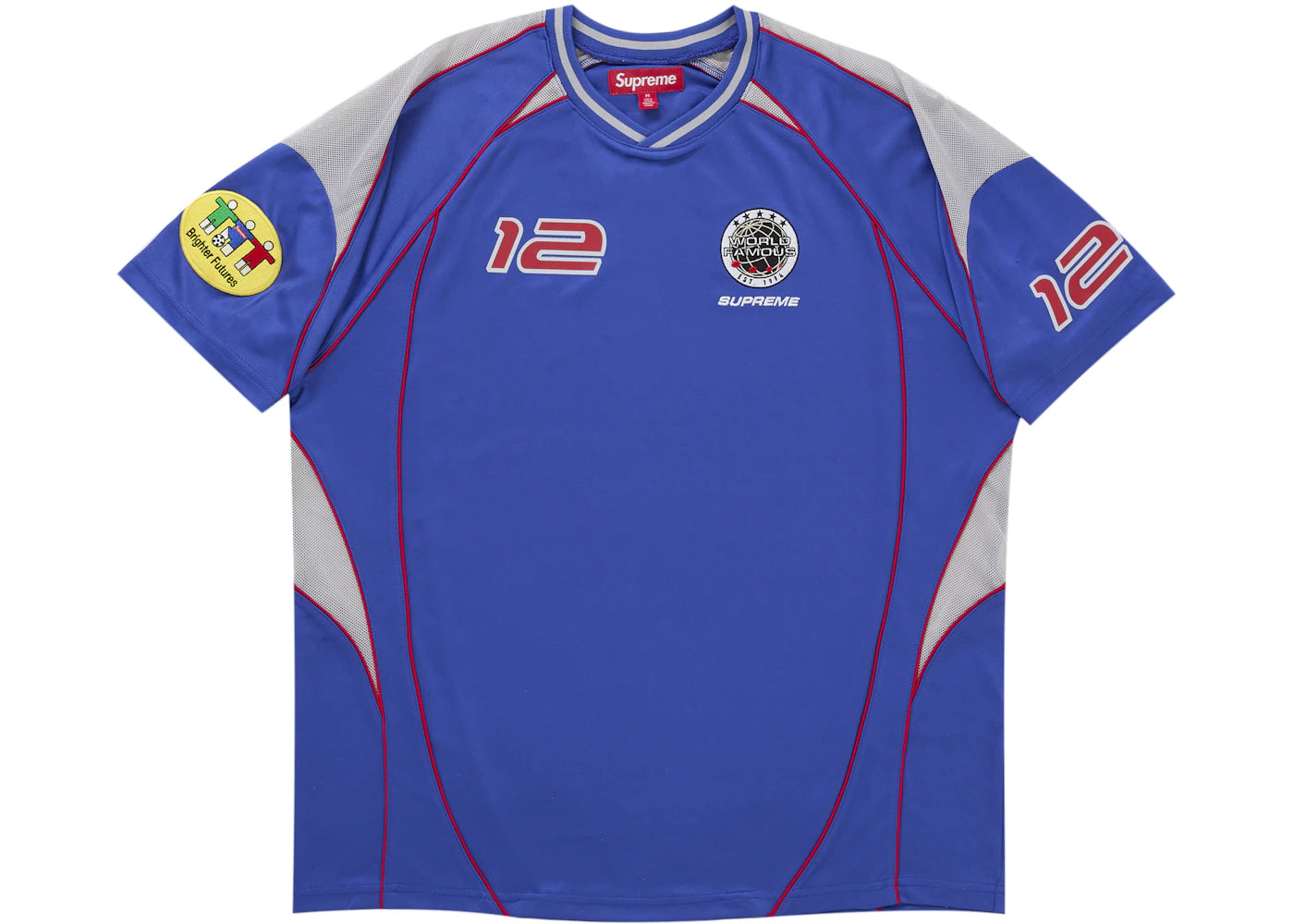 Supreme Piping Soccer Jersey Blue - vue secondaire A
