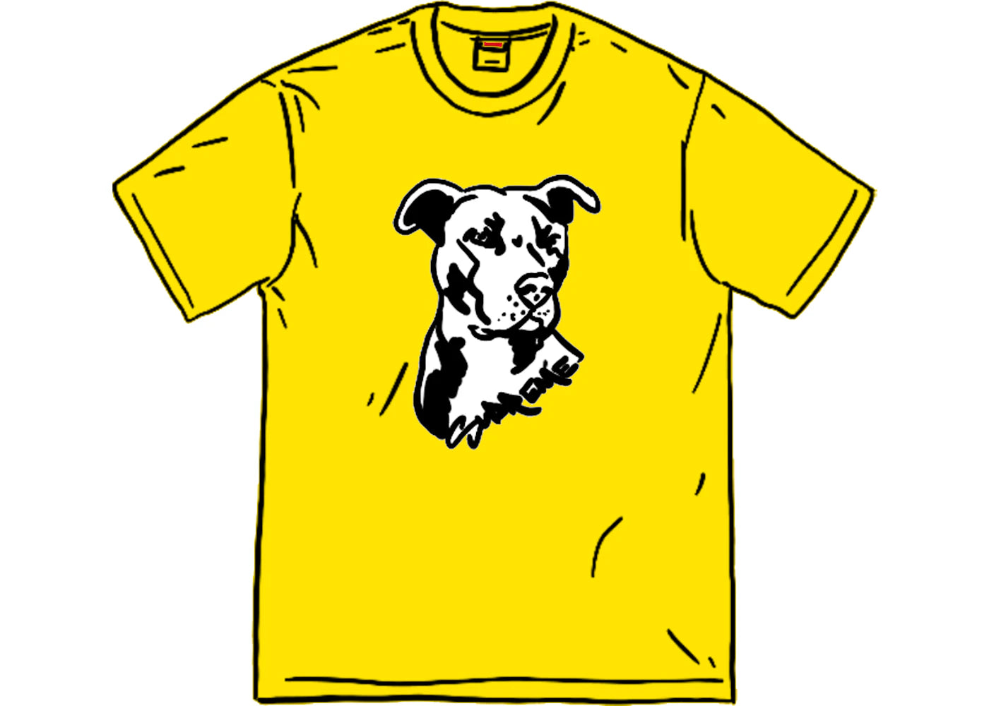 Supreme Pitbull Tee Acid Yellow - vue secondaire B