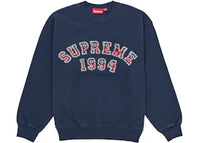 Supreme Plaid Arc Crewneck Navy