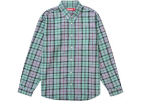 Supreme Plaid Flannel Shirt (FW24) Blue