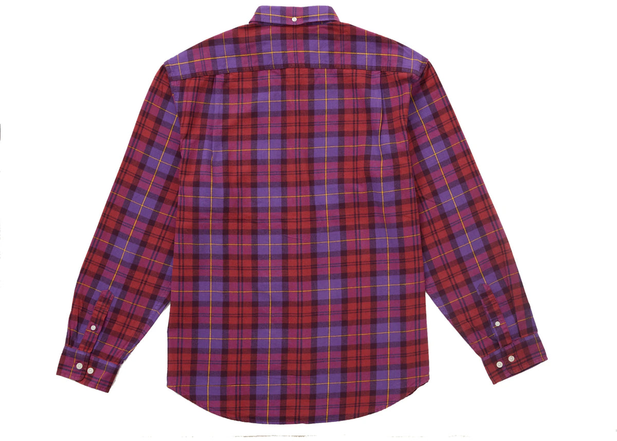 Supreme Plaid Flannel Shirt (FW24) Purple - vue secondaire B