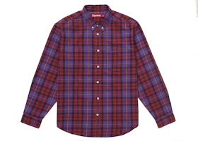 Supreme Plaid Flannel Shirt (FW24) Purple