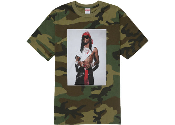 Supreme Playboi Carti Tee Woodland Camo sneakers - authentic Supreme shoes