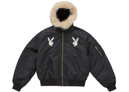 Supreme Playboy Hooded MA-1 Black - authentic Supreme product