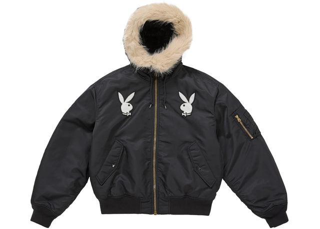 Supreme Playboy Hooded MA-1 Black