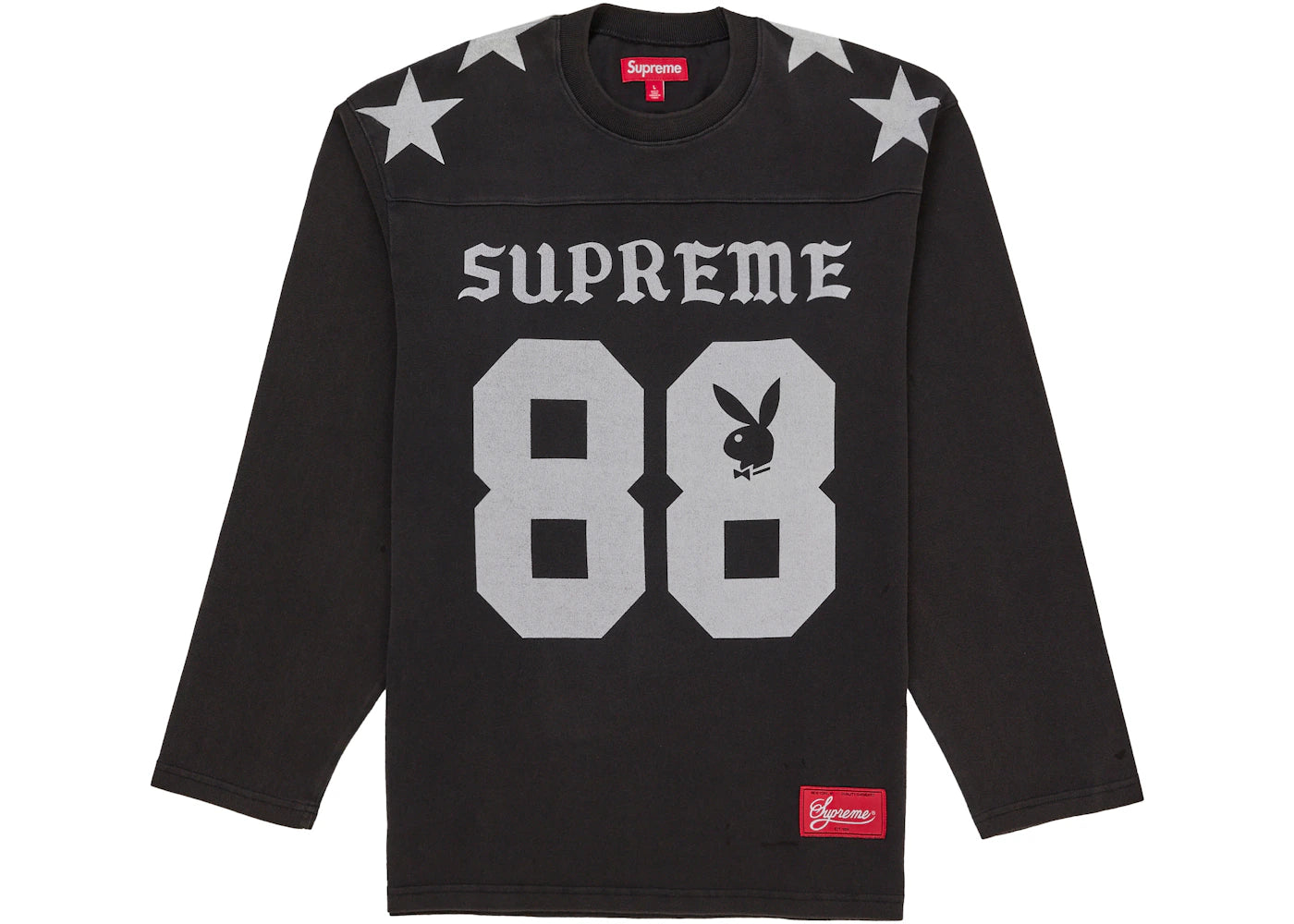 Supreme Playboy L/S Football Top Black - vue secondaire A