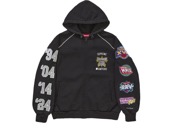 Supreme Playoffs Zip Up Hooded Sweatshirt Black