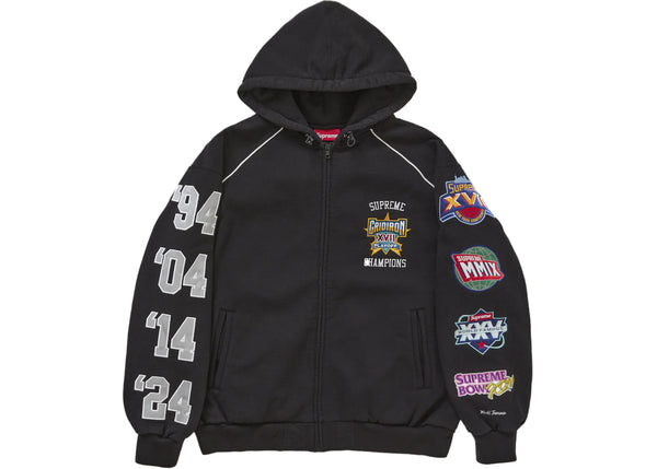 Supreme Playoffs Zip Up Hooded Sweatshirt Black