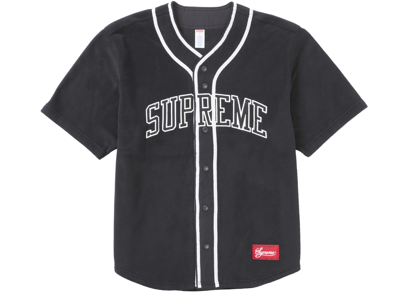 Supreme Polartec Baseball Jersey Black - vue 360