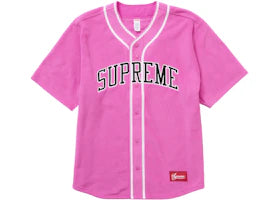 Supreme Polartec Baseball Jersey Pink