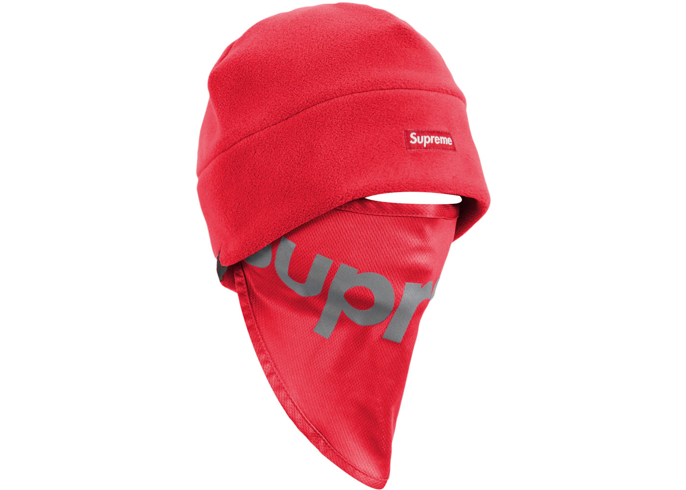 Supreme Polartec Facemask Beanie Red - vue secondaire A