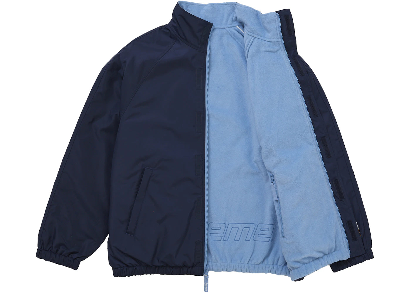 Supreme Polartec Reversible Track Jacket Navy - vue secondaire B