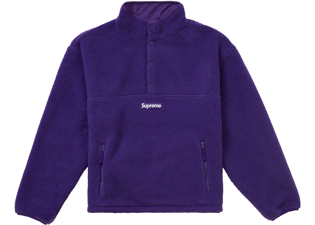 Supreme Polartec Shearling Reversible Pullover (FW24) Purple - vue secondaire A