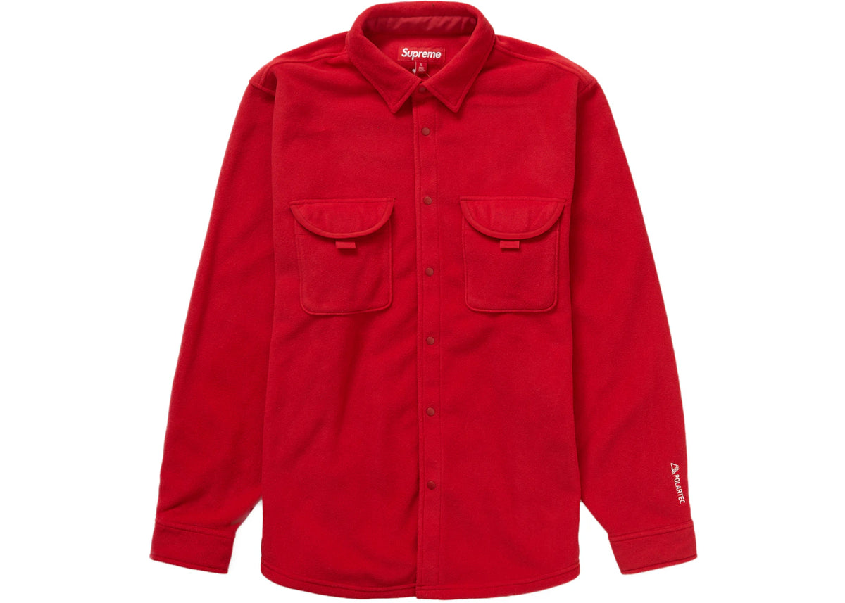 Supreme Polartec Shirt (FW23) Red - vue secondaire A