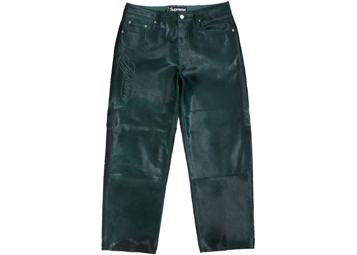 Supreme Ponyhair Loose Fit 5-Pocket Jean Green - vue secondaire A