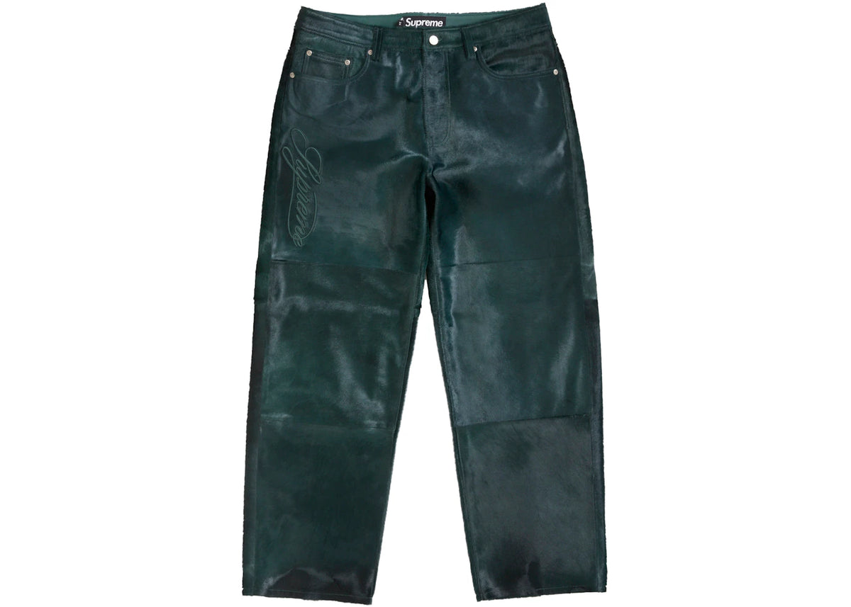 Supreme Ponyhair Loose Fit 5-Pocket Jean Green - vue 360