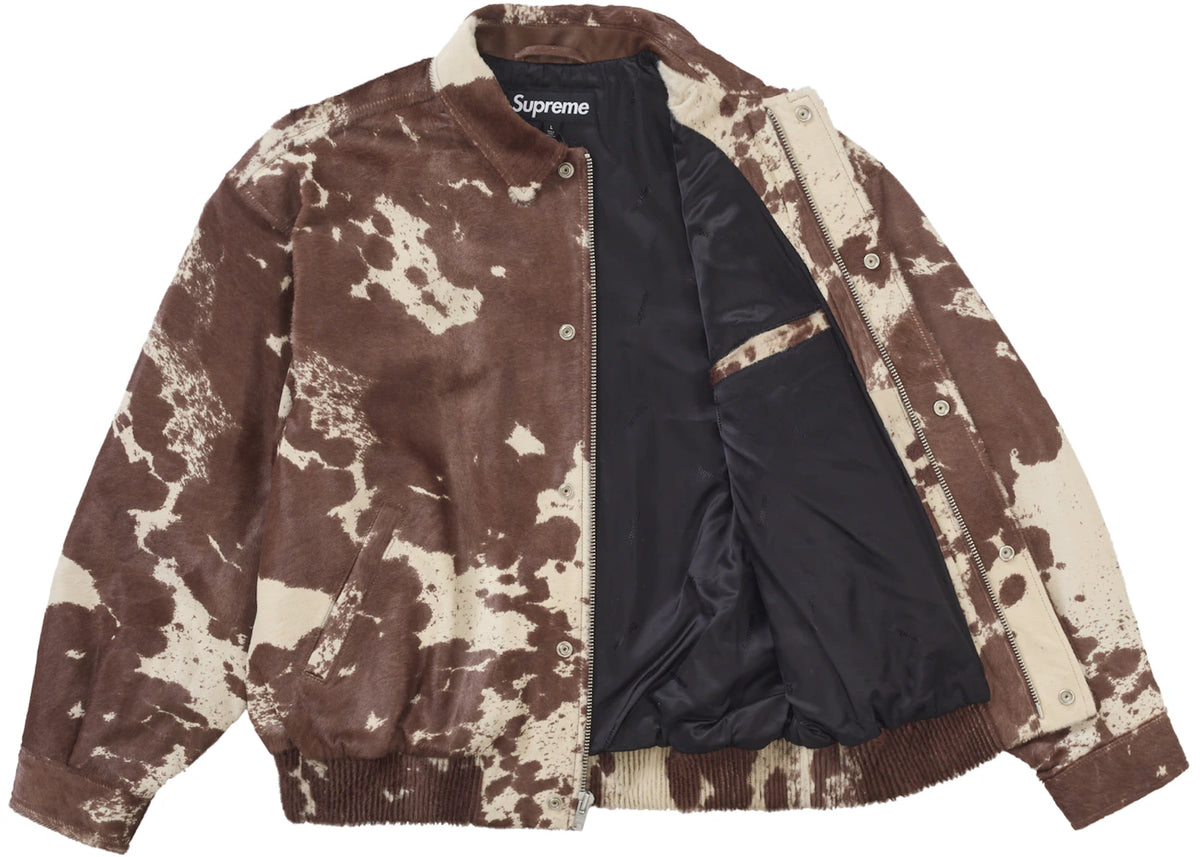 Supreme Ponyhair Varsity Jacket Cow - vue secondaire A