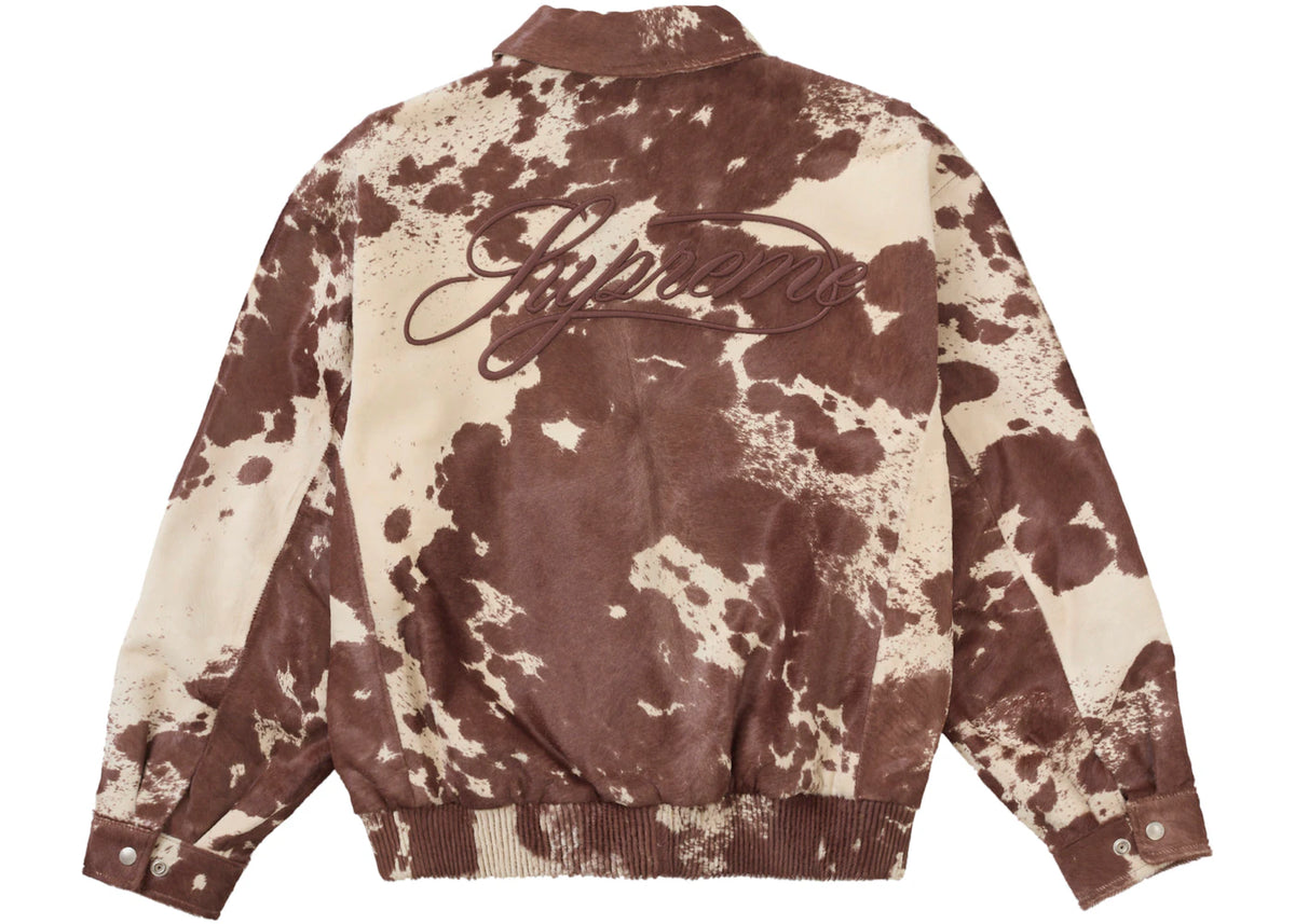 Supreme Ponyhair Varsity Jacket Cow - vue secondaire B