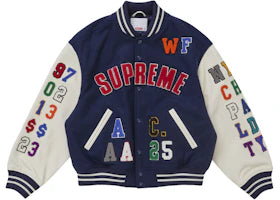 Supreme Praises Varsity Jacket Navy
