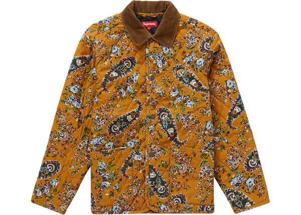 Supreme Quilted Paisley Jacket Mustard Paisley