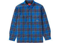 Supreme Quilted Plaid Flannel Shirt Dusty Royal