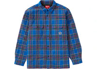 Supreme Quilted Plaid Flannel Shirt Dusty Royal