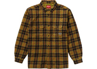 Supreme Quilted Plaid Flannel Shirt Olive