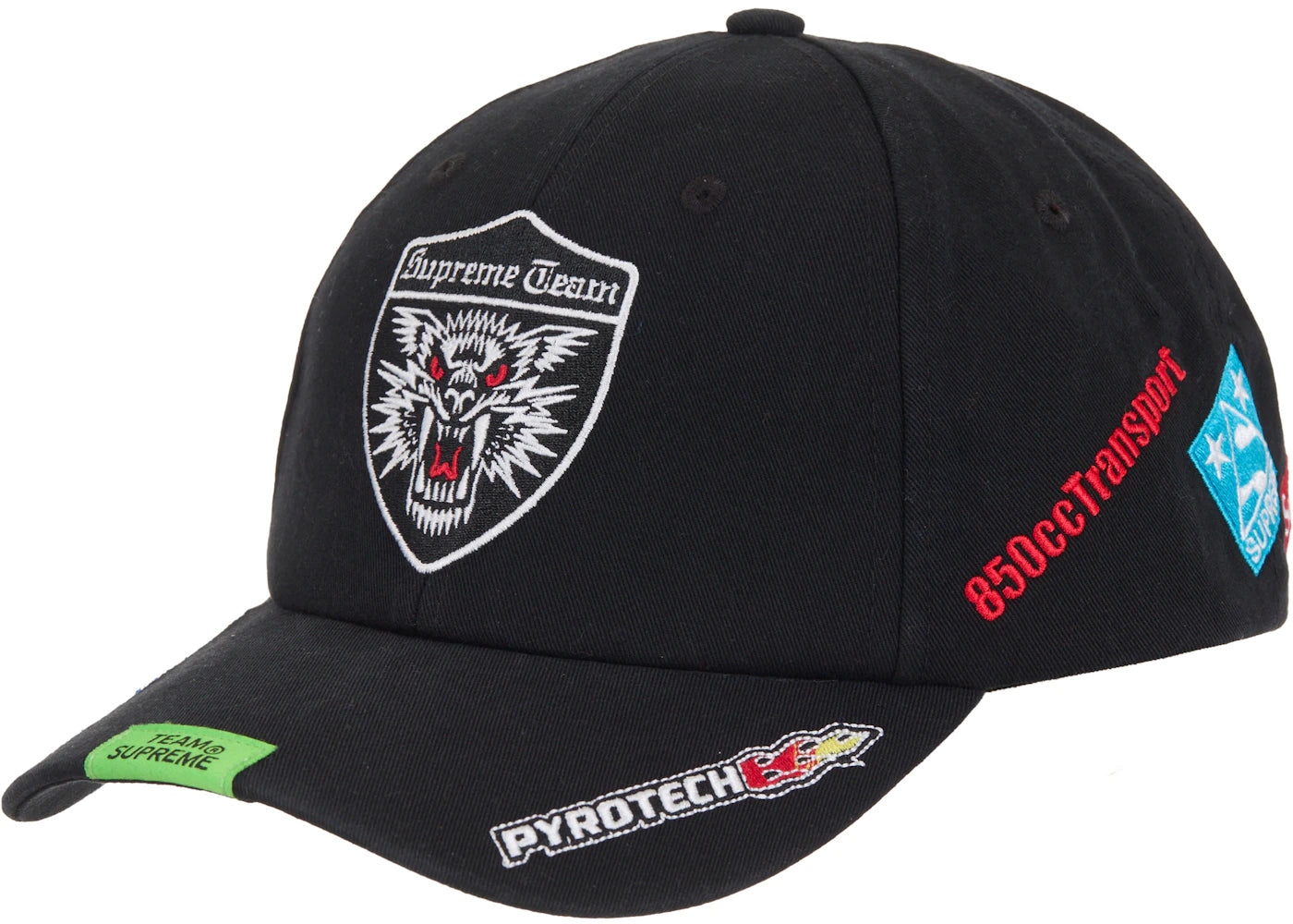 Supreme Racing Team 6-Panel Black - vue secondaire A