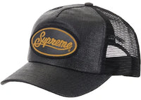 Supreme Raffia Mesh Back 5-Panel Hat Black