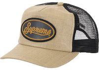 Supreme Raffia Mesh Back 5-Panel Hat Tan