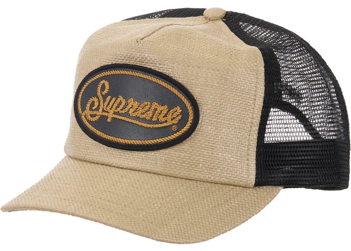 Supreme Raffia Mesh Back 5-Panel Hat Tan - vue secondaire A