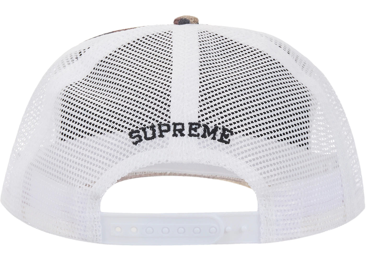 Supreme Raffia Mesh Back 5-Panel Hat Woodland Camo - vue secondaire A