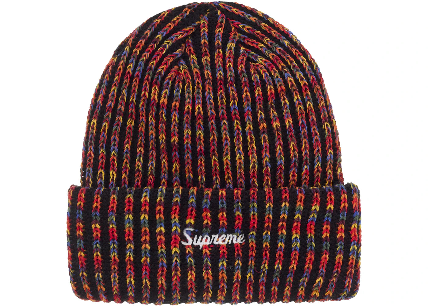 Supreme Rainbow Loose Gauge Beanie (FW25) Black - vue 360
